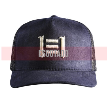 Boné Trucker Camurça - bordado em alto relevo