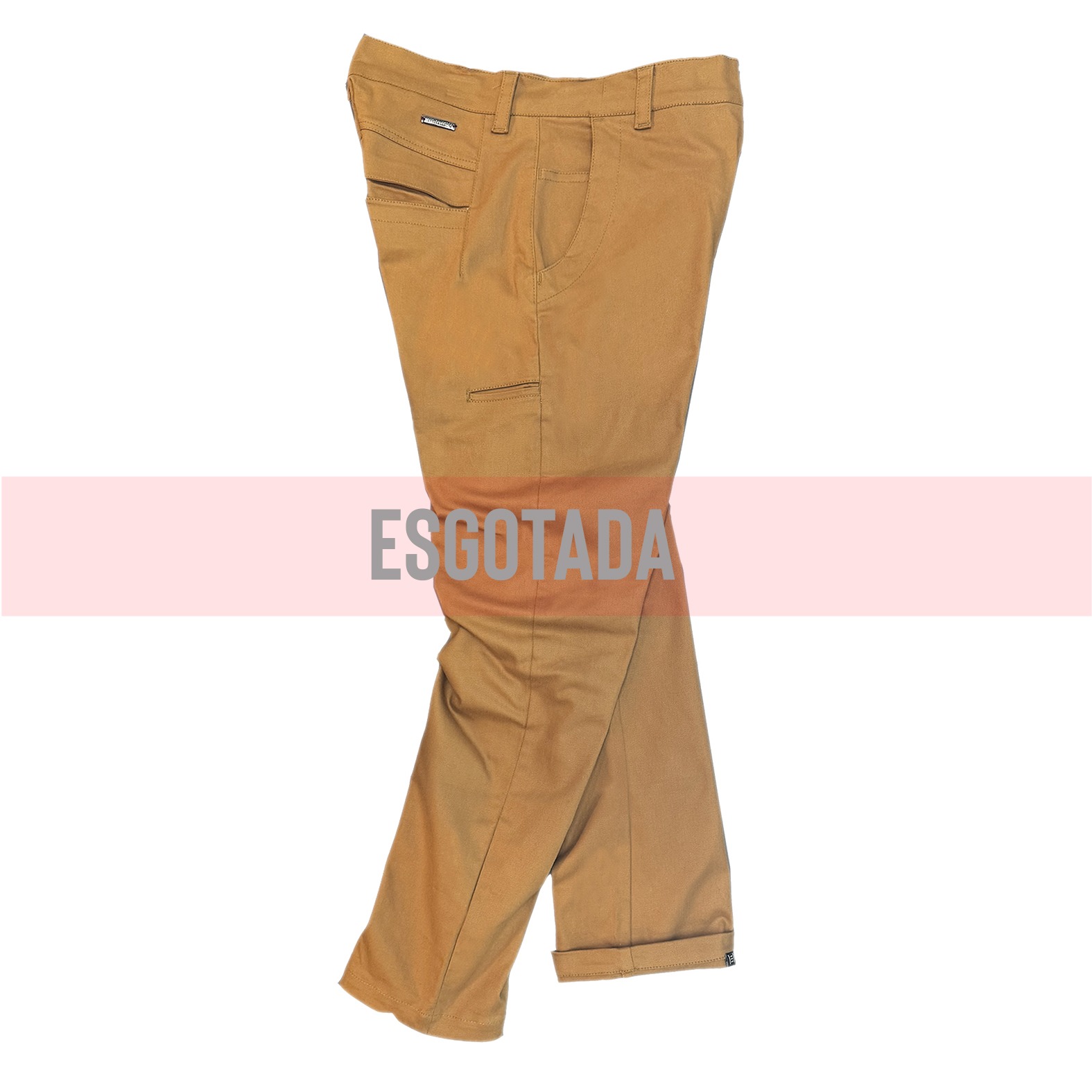 Calça Chino Cáqui - Bolso lateral